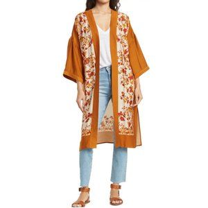 Daniel Rainn Mustard Floral Kimono XS/S